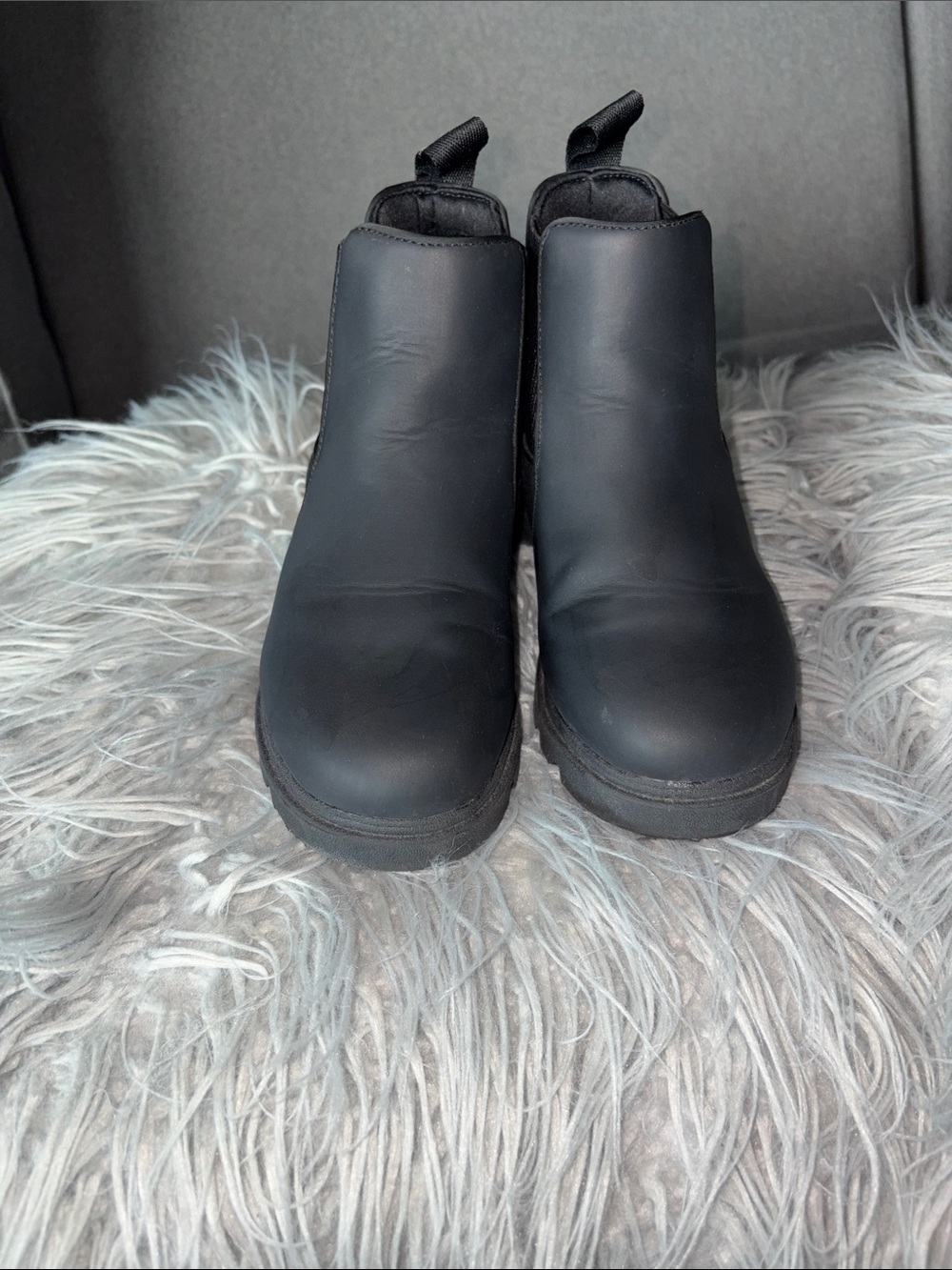 Native Black Chelsea-Style Ankle Booties